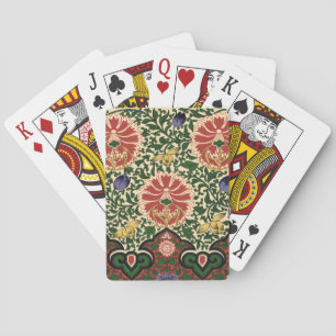 Owen Jones Chinoiserie Röd Lotus Blommig Konst Des Casinokort