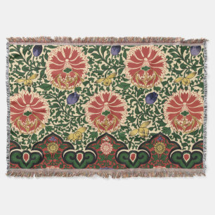 Owen Jones Chinoiserie Röd Lotus Blommig Konst Des Filt