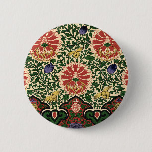 Owen Jones Chinoiserie Röd Lotus Blommig Konst Des Knapp