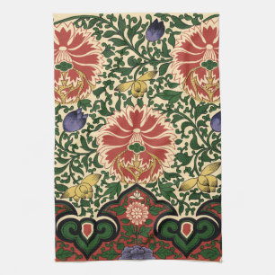 Owen Jones Chinoiserie Röd Lotus Blommig Konst Des Kökshandduk