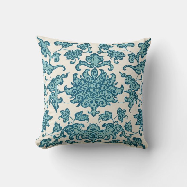 Owen Jones Ex.’s of Chinese Ornament, Blue-Grönt Kudde (Framsida)