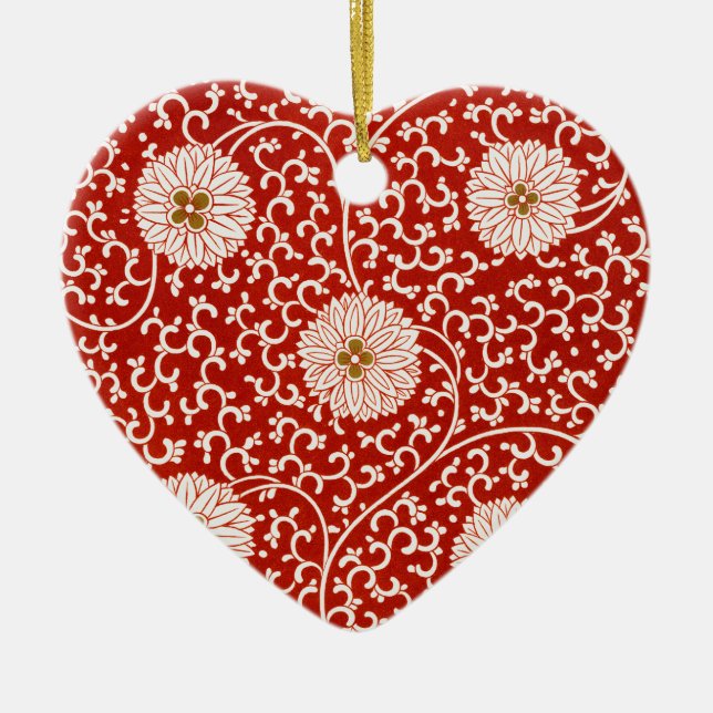Owen Jones Kinesisk Ornament Röd Vit Blommig (Framsidan)