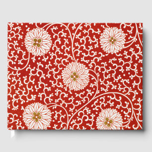 Owen Jones Kinesisk Ornament Röd Vit Blommig Gästböcker