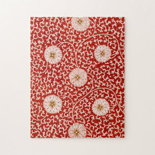 Owen Jones Kinesisk Ornament Röd Vit Blommig Pussel