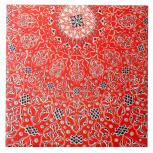 Owen Jones Vintage Red Turkish Mönster Design Post Kakelplatta