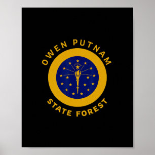 Owen Putnam State Forest Indiana På Resa Semester Poster