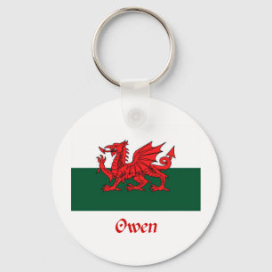 Owen walesisk flagga nyckelring