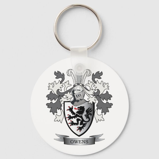Owens Family Crest Jackar av Arm Nyckelring (Framsida)