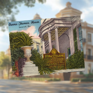 Owens-Thomas House Savannah GA Historic Vykort