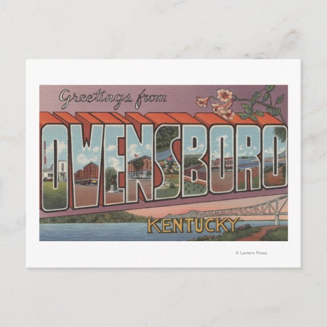 Owensboro, Kentucky - Stora Brev Scenes Vykort (Framsida)