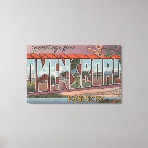 Owensboro Kentucky - stora brevplatser Canvastryck