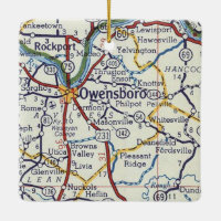 Owensboro KY Vintage Karta
