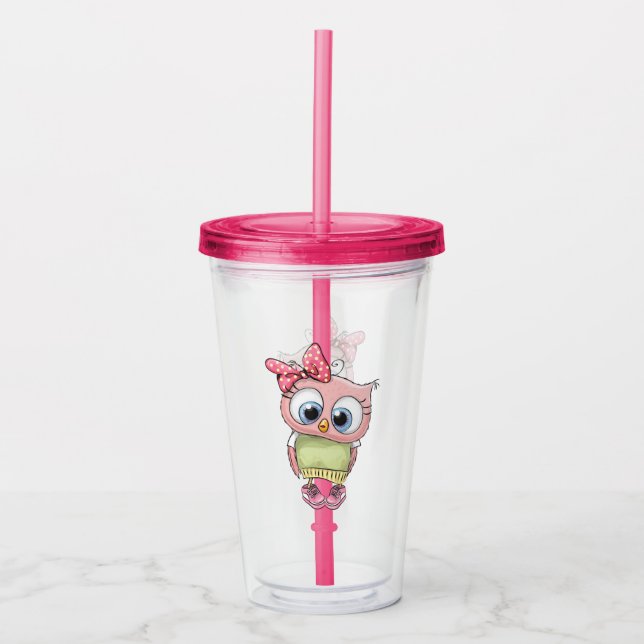 Owl Acrylic Tumbler Take Away Mugg (Framsida)
