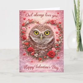 Owl Always Love You: Burrowing Owl Valentine’s Day Helgkort
