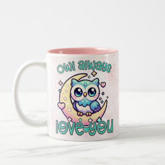 Owl always love you mug Två-Tonad mugg