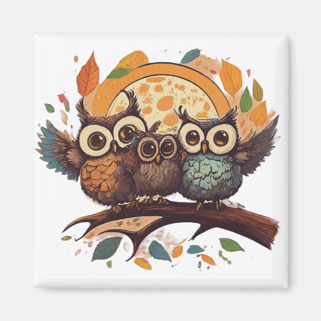 Owl Branch Magnet (Framsidan)