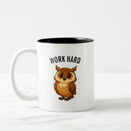 Owl coffee mug Två-Tonad mugg