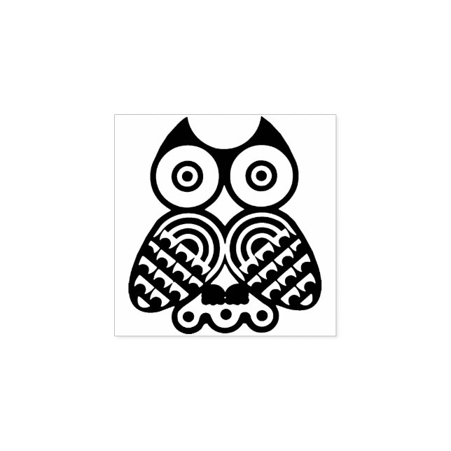 Owl Design Rubber Stamp Stämpel (Tryck)