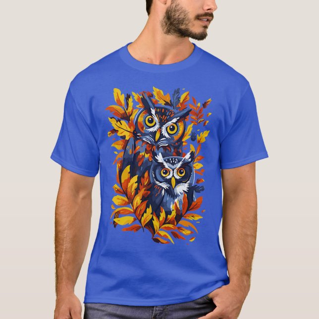 Owl Fall season T Shirt (Framsida)
