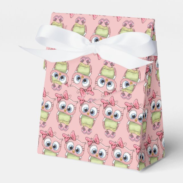 Owl Favor Boxes Presentaskar (Framsidan Sidan)
