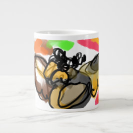 Owl flying autumn jumbo mugg