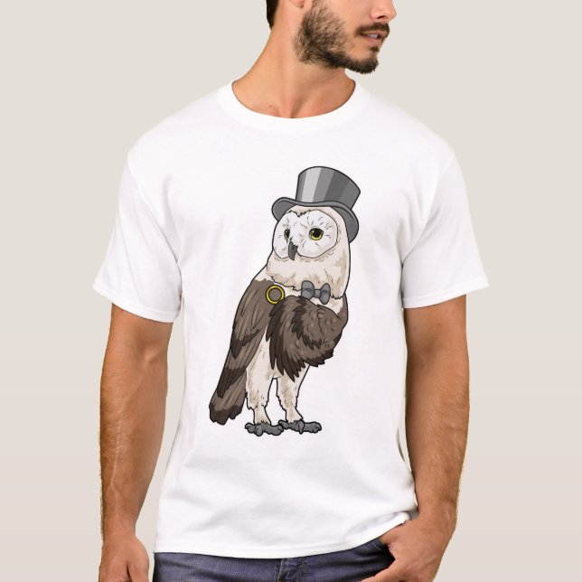 Owl Groom Wedding ring Wedding T Shirt (Framsida)