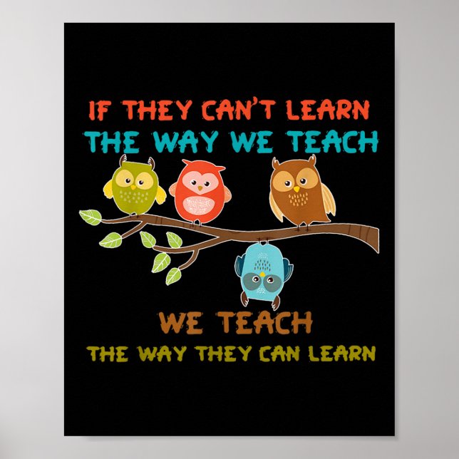 Owl If They Can't Learn The Way We Teach Sped Teac Poster (Framsidan)