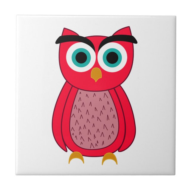 Owl   kakelplatta (Framsidan)