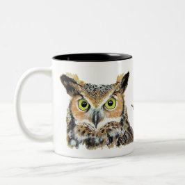 Owl mug design Två-Tonad mugg