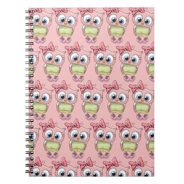 Owl Notebook Anteckningsbok (Framsidan)