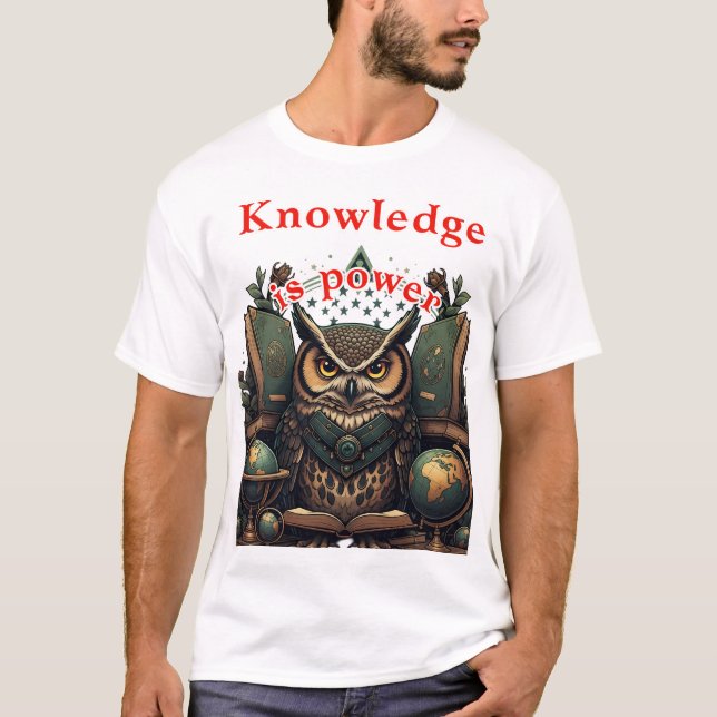 Owl of Wisdom T Shirt (Framsida)