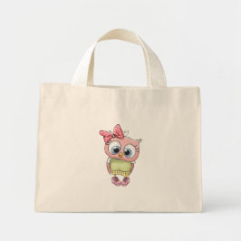 Owl Tote Bag Mini Tygkasse
