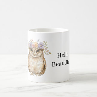 Owl wearing Flowers Kaffemugg