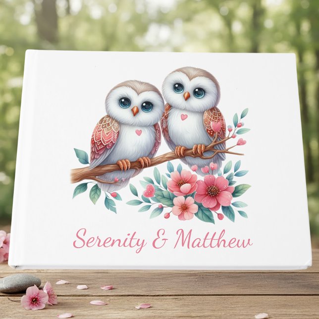 Owl Woodland Boho Rustic Country Wedding Gästböcker (Skapare uppladdad)