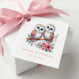 Owl Woodland Boho Rustic Country Wedding  Gåvor Etiketter