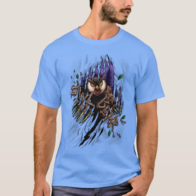 Owlbjörn Odyssey: Raring genom Fants Realm T Shirt (Framsida)