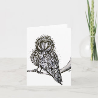 Owlfully gulliga Notecard Kort
