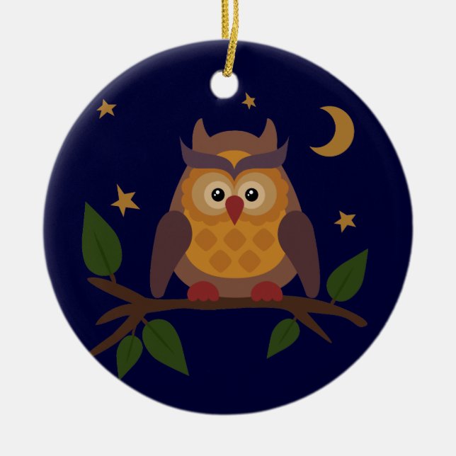 Owlie Julgransprydnad Keramik (Framsidan)