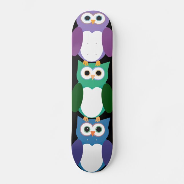 Owlies Mini Skateboard Bräda 18,5 Cm (Framsida)