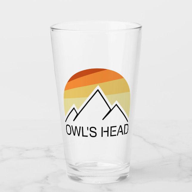 Owl's Head New Hampshire Retro Glaskopp (Framsida)