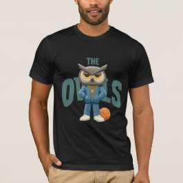 owls in ruled t shirt