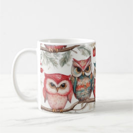 Owls on a Branch III Kaffemugg