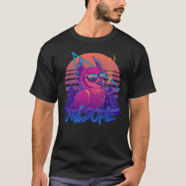 Owlsome - fågelRetrowave för uggla enorm 80-tal T Shirt