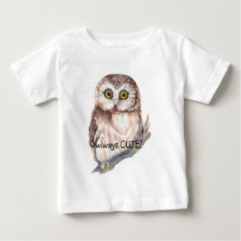 Owlways Cute Roligt Quote Watercolor Little Uggla T-shirt