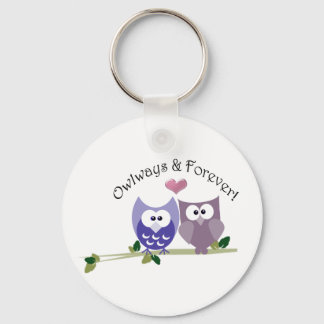 Owlways och Forever! Utformning av Cute Uggla Nyckelring