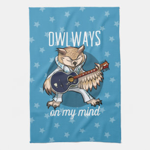 Owlways på min mind Uggla i Jumpdress Tecknad Kökshandduk