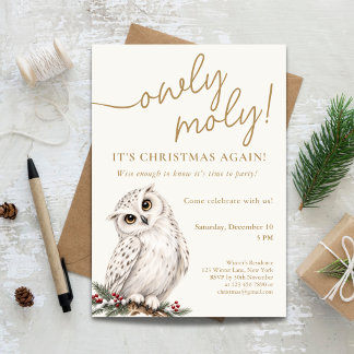 Owly Moly Julfest Inbjudningar