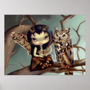 Owlyn ART PRINT uggla fairy fantasi Poster