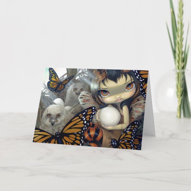 "Owlyn hälsningkort i för bygga bo" Kort (Framsida)