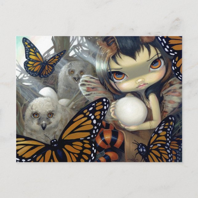 "Owlyn in Nest" vykort (Framsida)